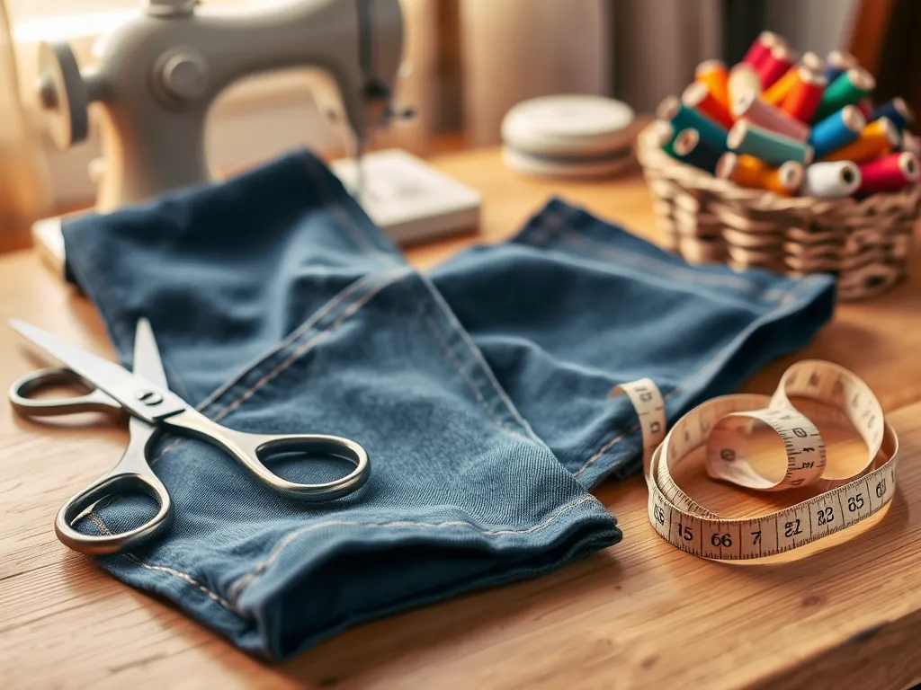 Jak skrócić spodnie dzwony?