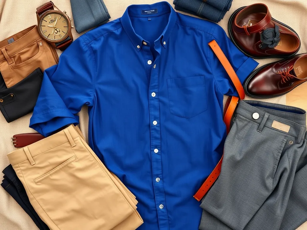 Jakie spodnie do niebieskiej koszuli?