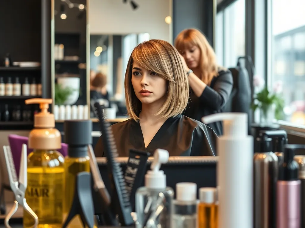 Włosy do ramion z grzywką na boki: trendy i inspiracje na 2024