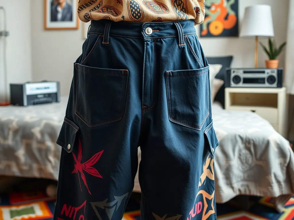 Spodnie piramidy lat 90 – historia, stylizacje i charakterystyka