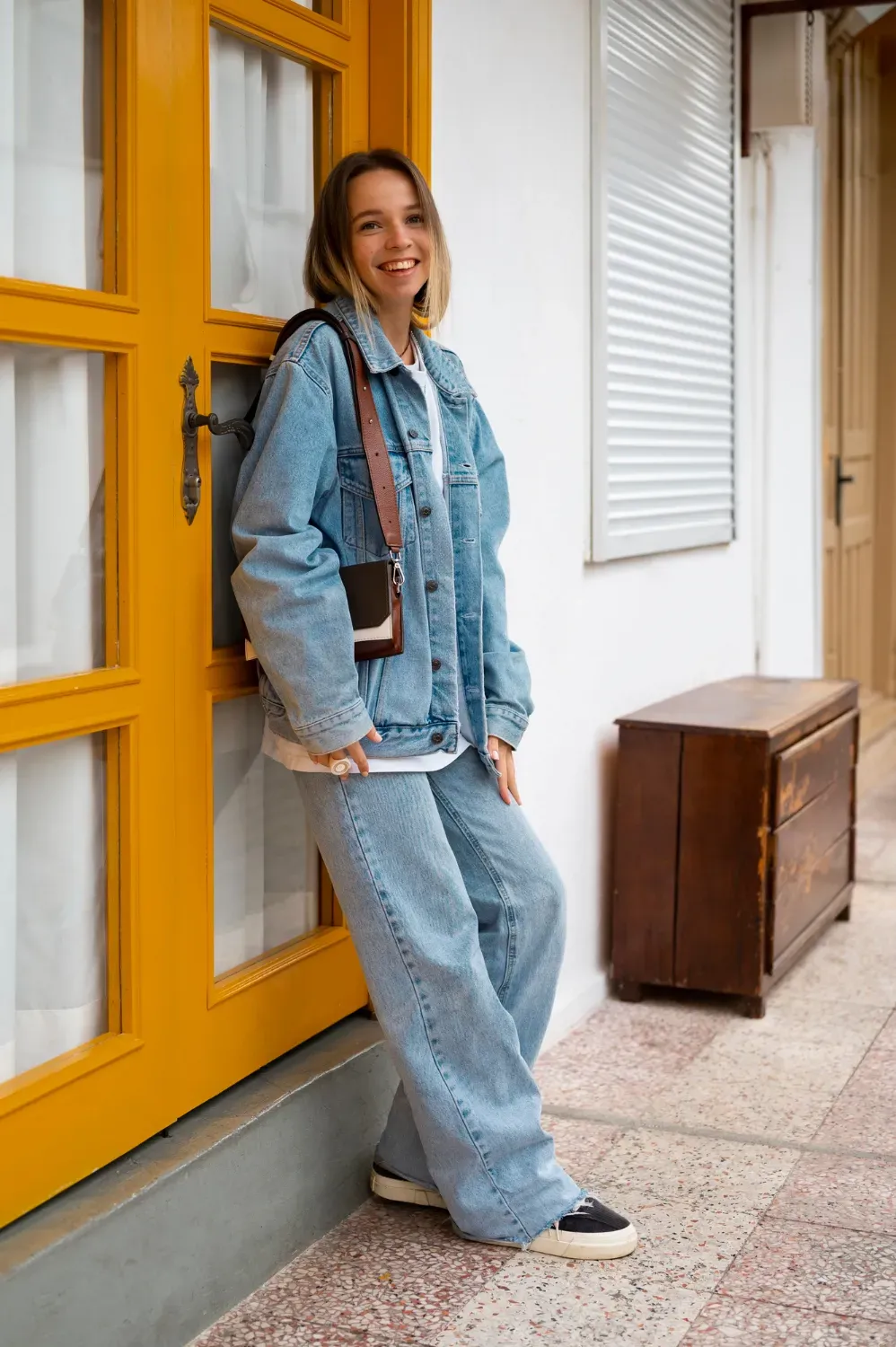 Spodnie jeans typu flare