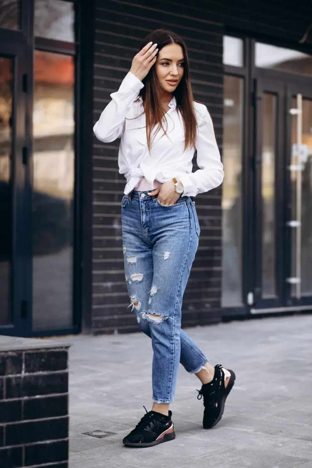 Jeansy typu flare